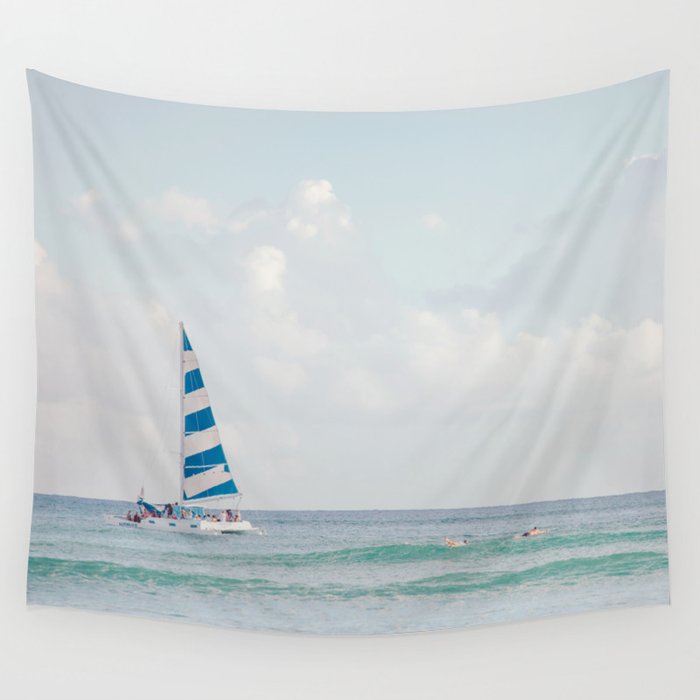 Happy Sailing - Ocean Photography Wall Tapestry Gallery Image 4