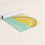 ride rainbows // retro surf soul // art by surfy birdy Yoga Mat Gallery Image 2
