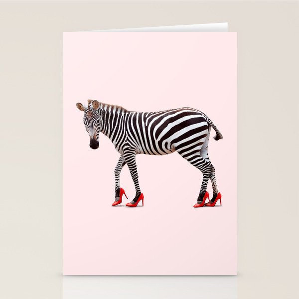 HIGH HEEL ZEBRA Stationery Card Gallery Image 2