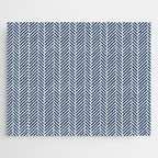 Herringbone Navy Blue Jigsaw Puzzle Gallery Image 1
