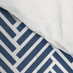Herringbone Navy Blue Comforter Gallery Image 4