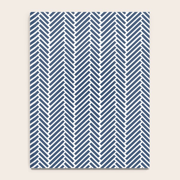 Herringbone Navy Blue Notebook Gallery Image 4