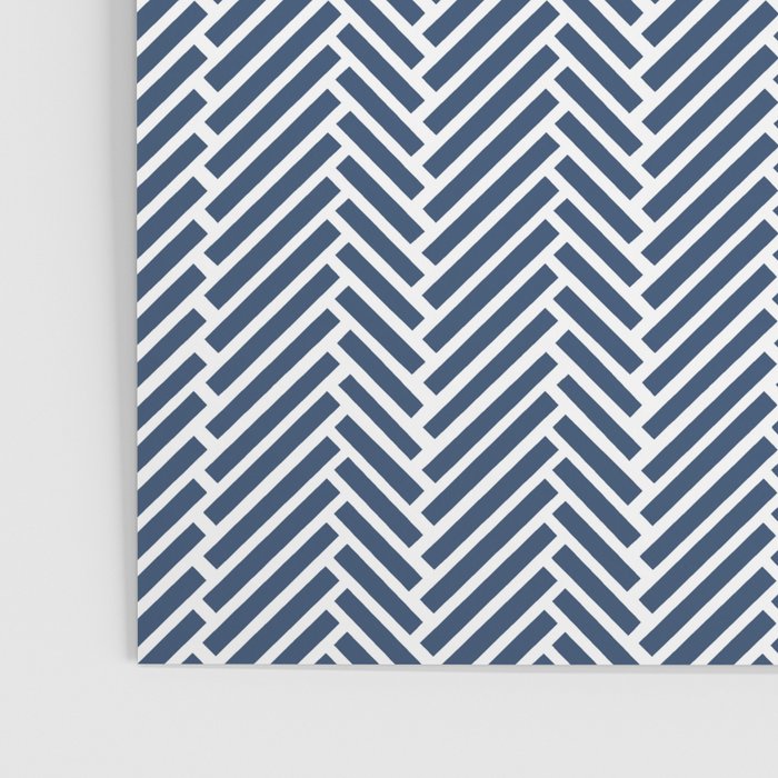 Herringbone Navy Blue Poster Gallery Image 3