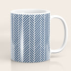 Herringbone Navy Blue Coffee Mug Gallery Image 1