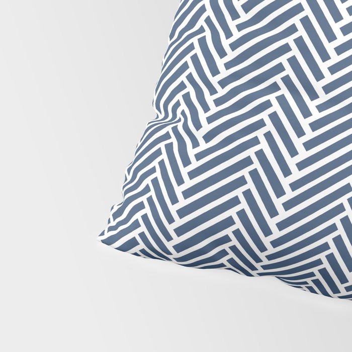 Herringbone Navy Blue Pillow Sham Gallery Image 4