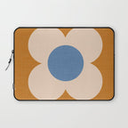 Retro Blossom - tangerine blue Laptop Sleeve Gallery Image 1