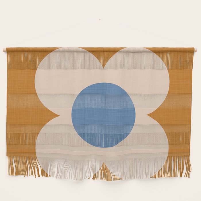 Retro Blossom - tangerine blue Wall Hanging Gallery Image 1