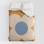 Retro Blossom - tangerine blue Duvet Cover Gallery Image 6