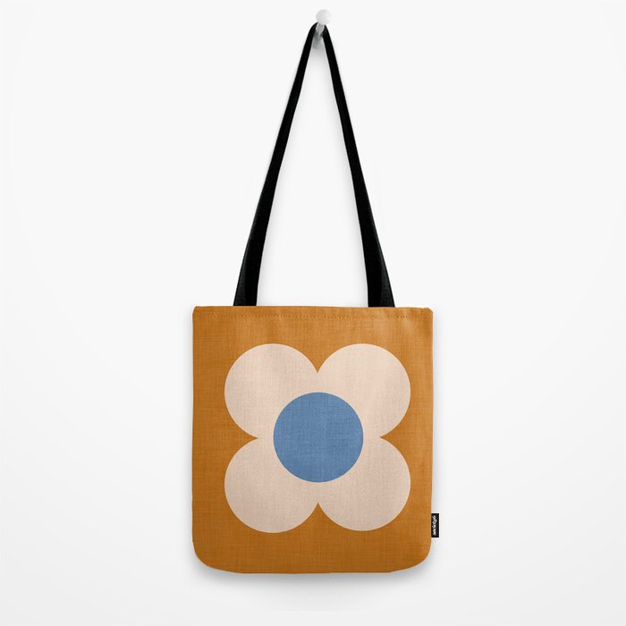 Retro Blossom - tangerine blue Tote Bag Gallery Image 2