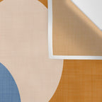 Retro Blossom - tangerine blue Wall Tapestry Gallery Image 3