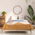 Retro Blossom - tangerine blue Comforter Gallery Image 3