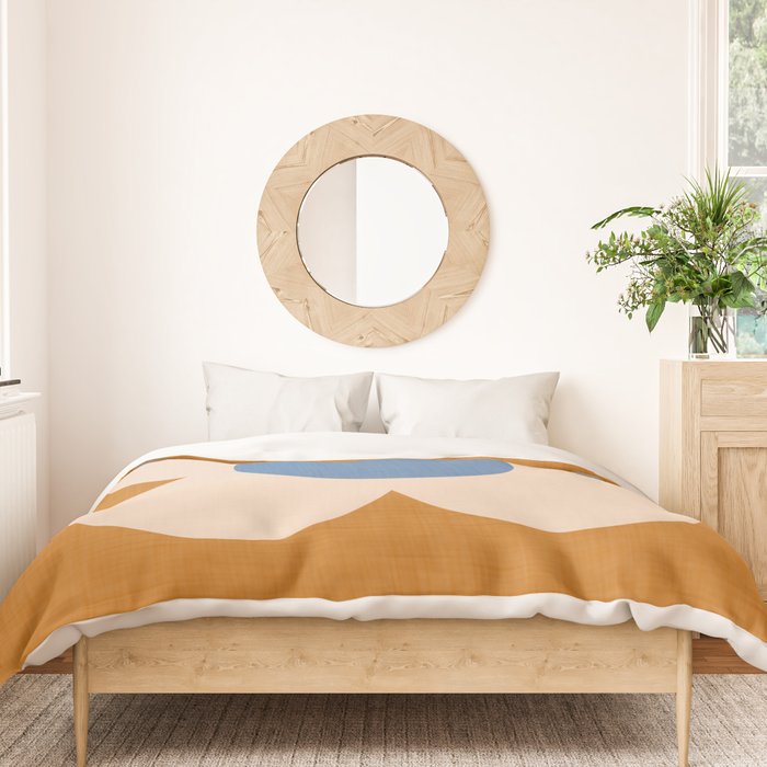 Retro Blossom - tangerine blue Duvet Cover Gallery Image 3