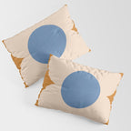 Retro Blossom - tangerine blue Pillow Sham Gallery Image 3