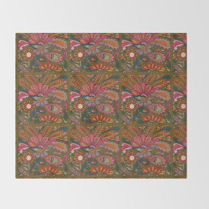 Modern Paisley Throw Blanket Gallery Image 2