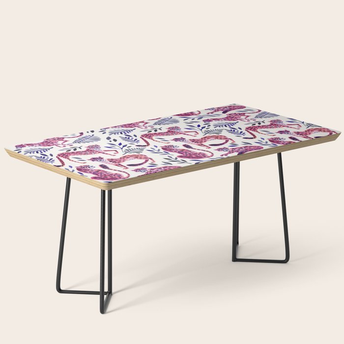 Cheetah Collection - Mauve & Indigo Coffee Table Gallery Image 1
