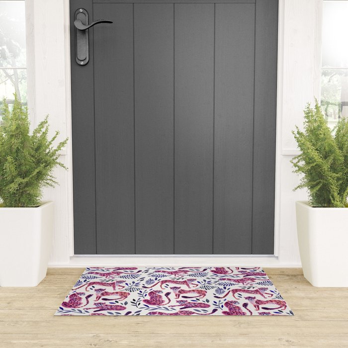 Cheetah Collection - Mauve & Indigo Welcome Mat Gallery Image 3