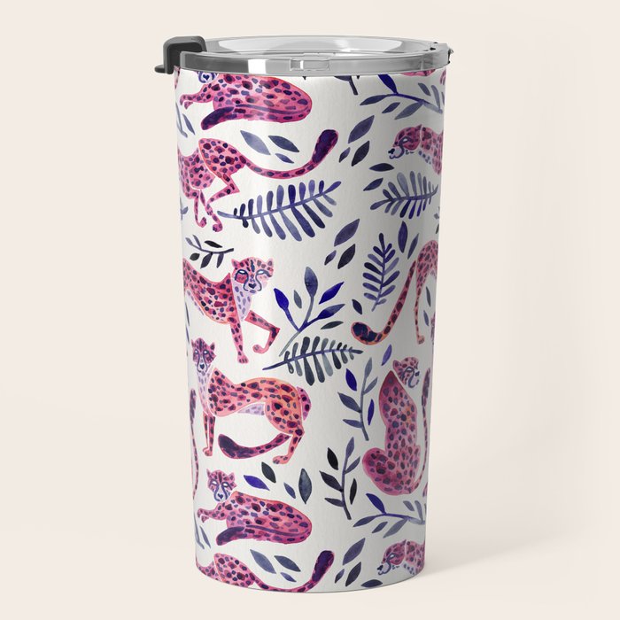 Cheetah Collection - Mauve & Indigo Travel Mug Gallery Image 3