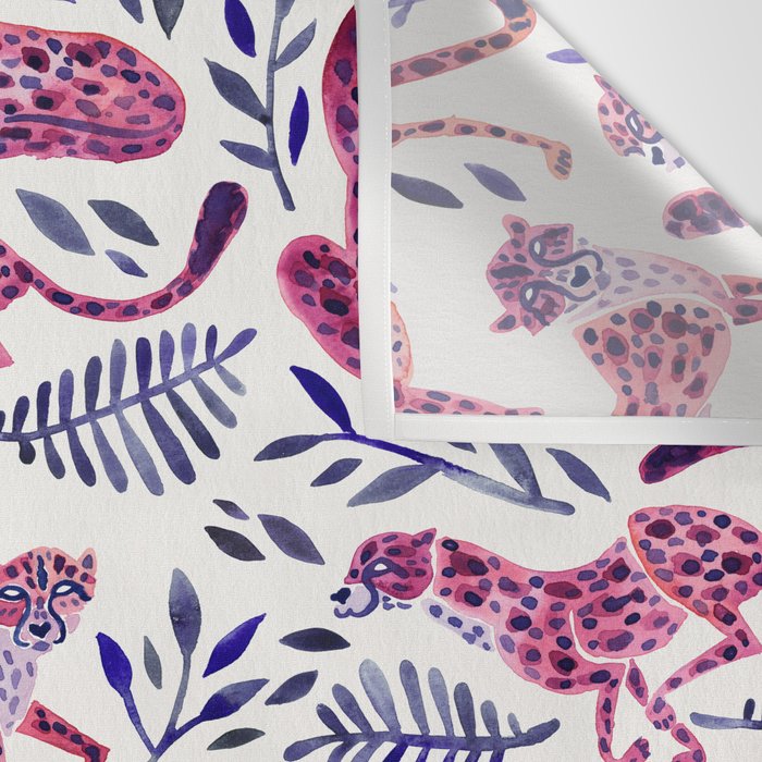 Cheetah Collection - Mauve & Indigo Wall Tapestry Gallery Image 3