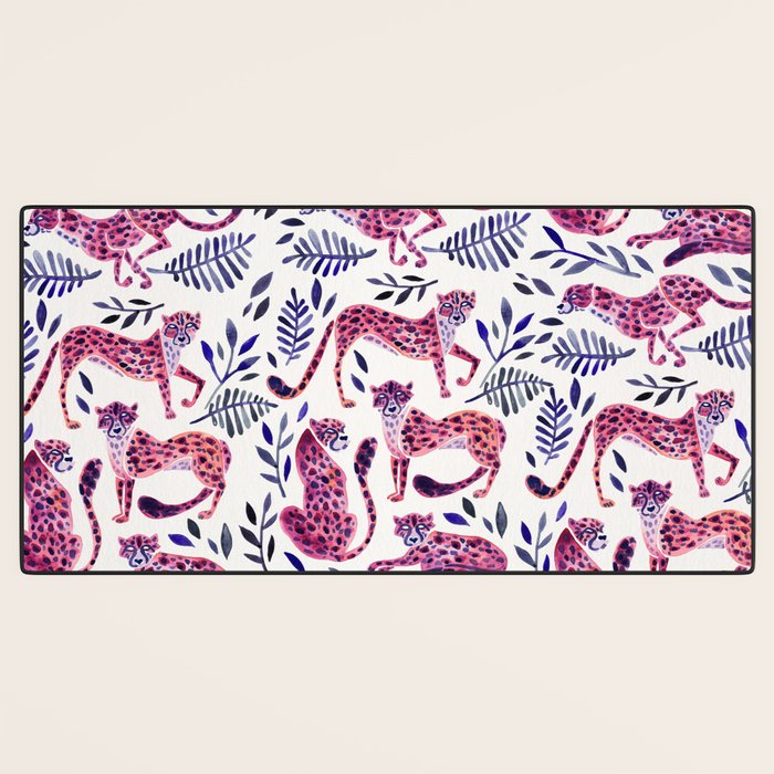 Cheetah Collection - Mauve & Indigo Desk Mat Gallery Image 3