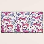 Cheetah Collection - Mauve & Indigo Desk Mat Gallery Image 3