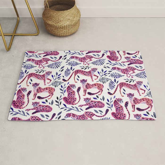 Cheetah Collection - Mauve & Indigo Rug Gallery Image 1