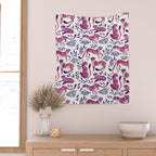 Cheetah Collection - Mauve & Indigo Wall Tapestry Gallery Image 2