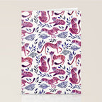 Cheetah Collection - Mauve & Indigo Stationery Card Gallery Image 2