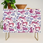 Cheetah Collection - Mauve & Indigo Credenza Gallery Image 1