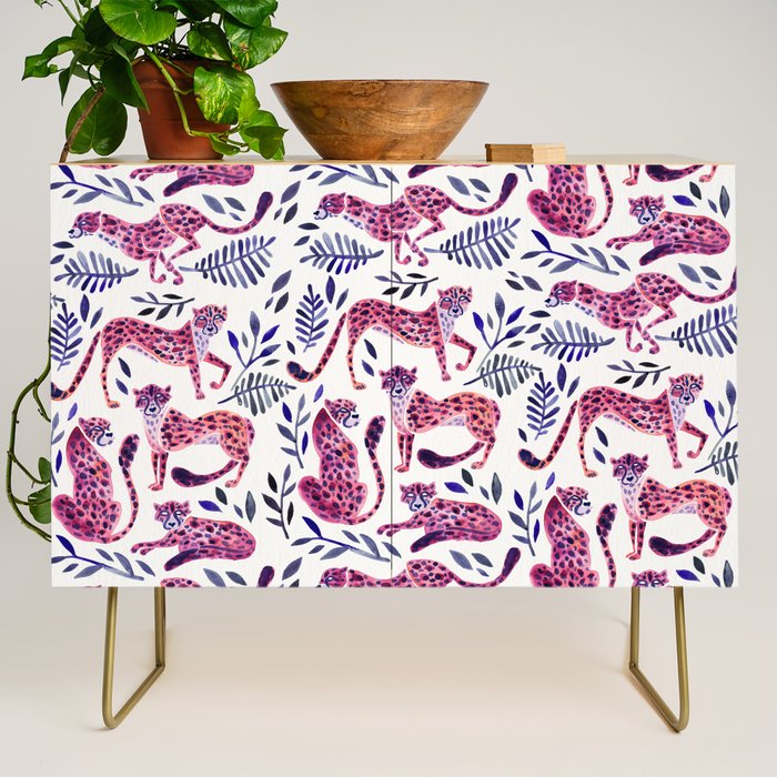 Cheetah Collection - Mauve & Indigo Credenza Gallery Image 1