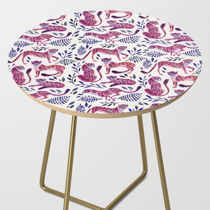 Cheetah Collection - Mauve & Indigo Side Table Gallery Image 2