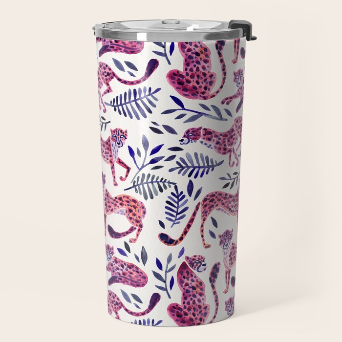 Cheetah Collection - Mauve & Indigo Travel Mug Gallery Image 2