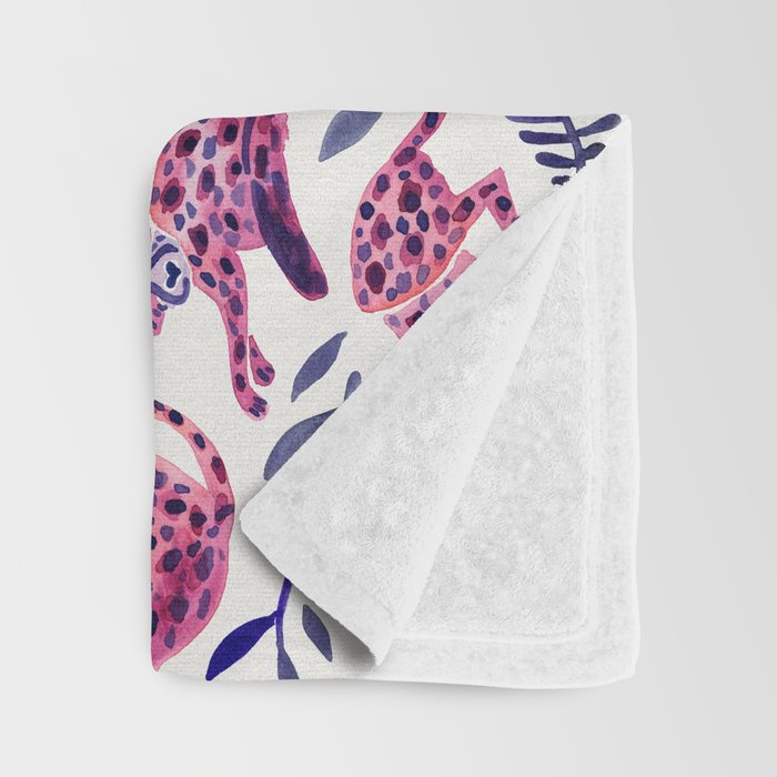 Cheetah Collection - Mauve & Indigo Throw Blanket Gallery Image 3