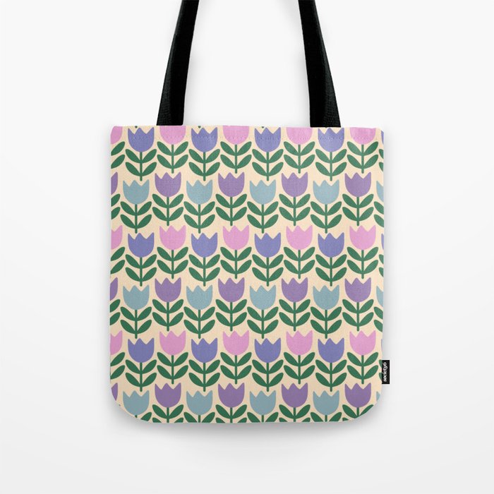 Tulip - Pastel Floral Pattern Tote Bag Gallery Image 1