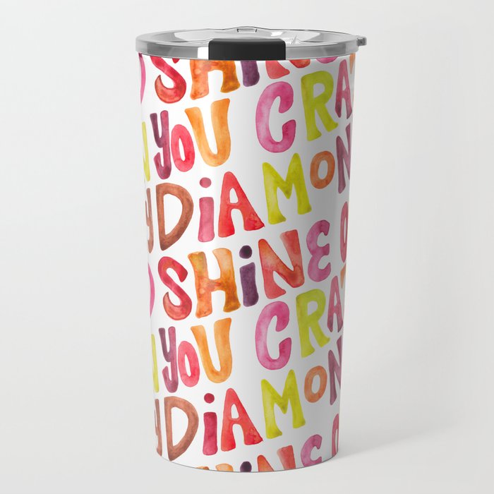 Shine On You Crazy Diamond - Rainbow Palette Travel Mug Gallery Image 1
