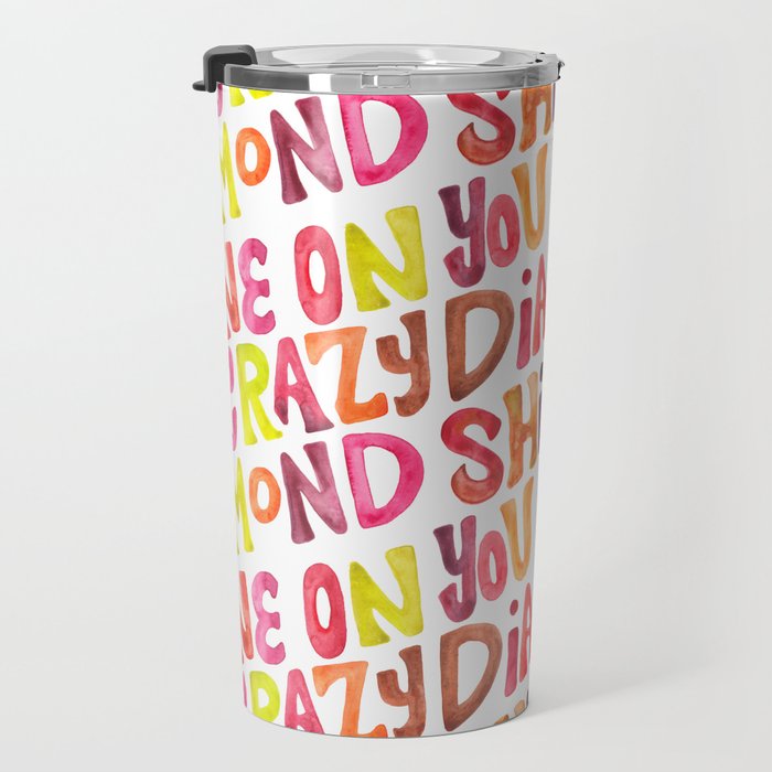 Shine On You Crazy Diamond - Rainbow Palette Travel Mug Gallery Image 3