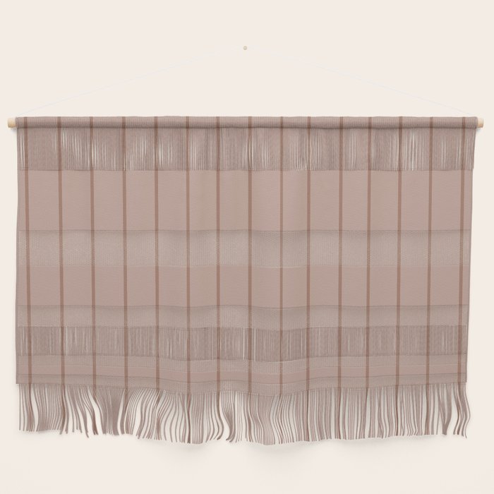 Classic Pinstripes Mocha Vertical Narrow Stripe Pattern in Brown Wall Hanging Gallery Image 1
