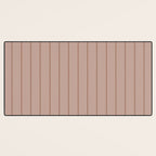 Classic Pinstripes Mocha Vertical Narrow Stripe Pattern in Brown Desk Mat Gallery Image 3