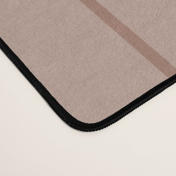 Classic Pinstripes Mocha Vertical Narrow Stripe Pattern in Brown Desk Mat Gallery Image 4