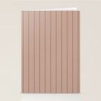 Classic Pinstripes Mocha Vertical Narrow Stripe Pattern in Brown Stationery Card Gallery Image 2