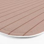 Classic Pinstripes Mocha Vertical Narrow Stripe Pattern in Brown Bath Mat Gallery Image 3