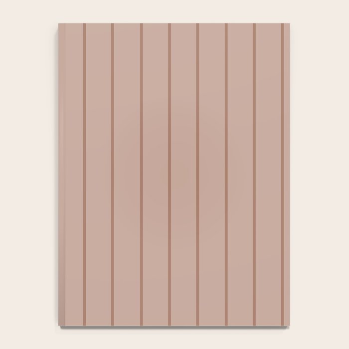 Classic Pinstripes Mocha Vertical Narrow Stripe Pattern in Brown Notebook Gallery Image 4