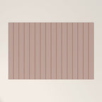 Classic Pinstripes Mocha Vertical Narrow Stripe Pattern in Brown Welcome Mat Gallery Image 1