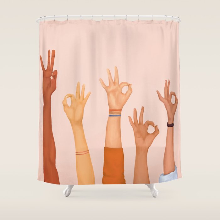 OK Shower Curtain Gallery Image 1