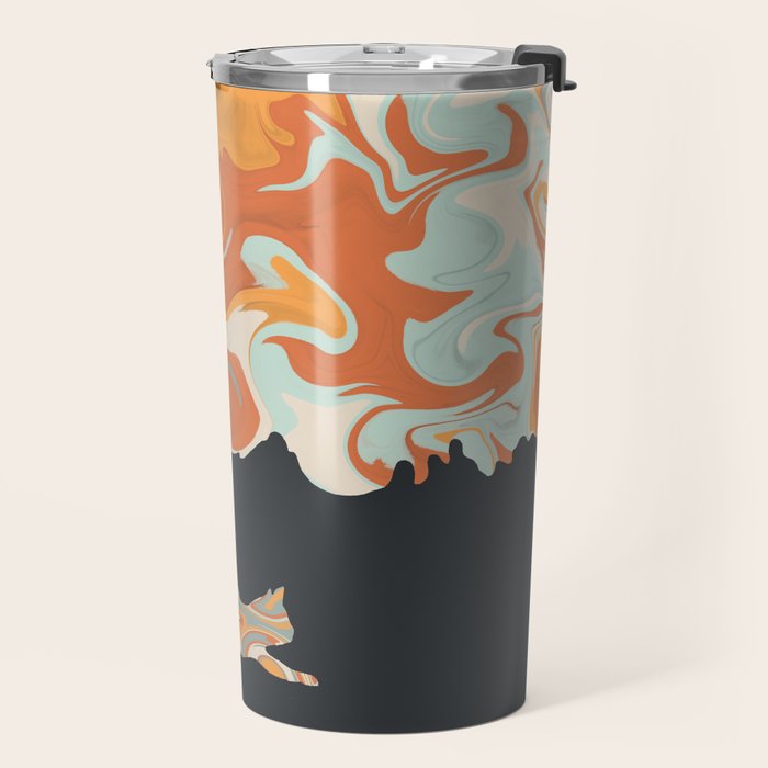 Rainbow cat 4 yoga meow Travel Mug Gallery Image 2