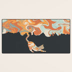 Rainbow cat 4 yoga meow Desk Mat Gallery Image 3