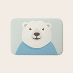 Whimsy Polar Bear, Animal Portrait Bath Mat Gallery Image 1