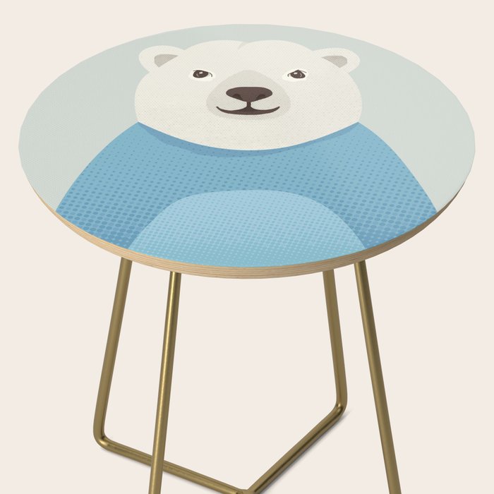 Whimsy Polar Bear, Animal Portrait Side Table Gallery Image 2