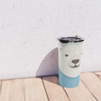 Whimsy Polar Bear, Animal Portrait Travel Mug Gallery Image 4