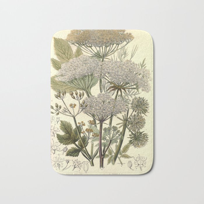 Angelica by Anne Pratt, 1800s (benefitting The Nature Conservancy) Bath Mat Gallery Image 1