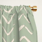 Sage Green Arrow Mudcloth  Window Curtain Gallery Image 2